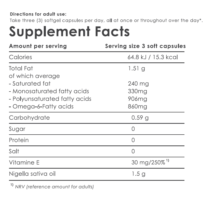 XNS Supplement Facts